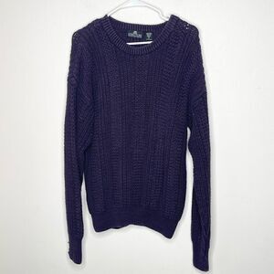 Structure Vintage Chunky Crew Neck Grandpa Sweater - Men’s US M